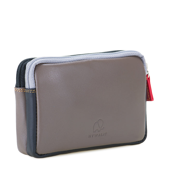 Mywalit Geldbörse – Kleine Ledergeldbörse mit zwei Reißverschlüssen in farbenfrohem Design – Modell 1265