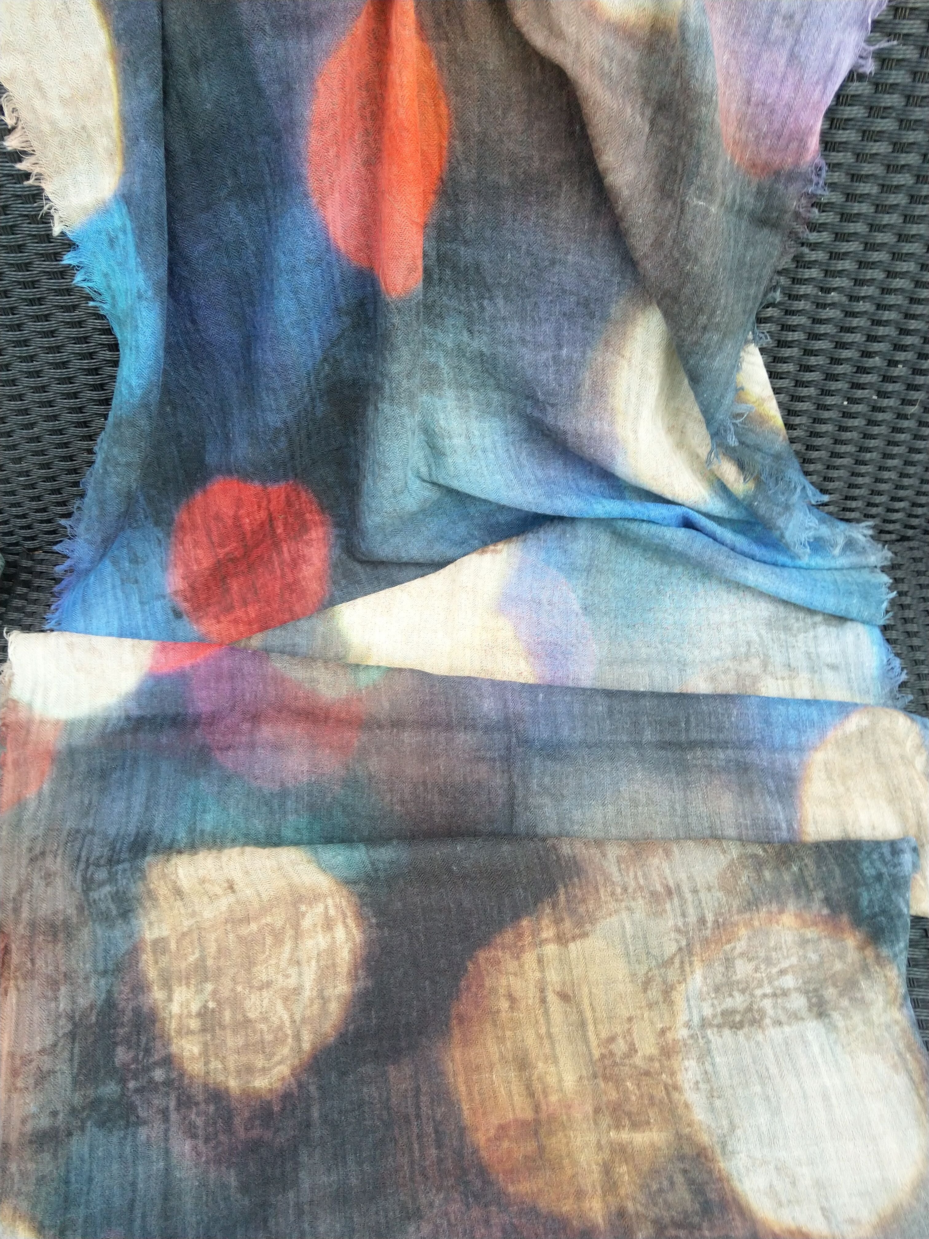 Scarf - 100% wool - Fall Circle Dark