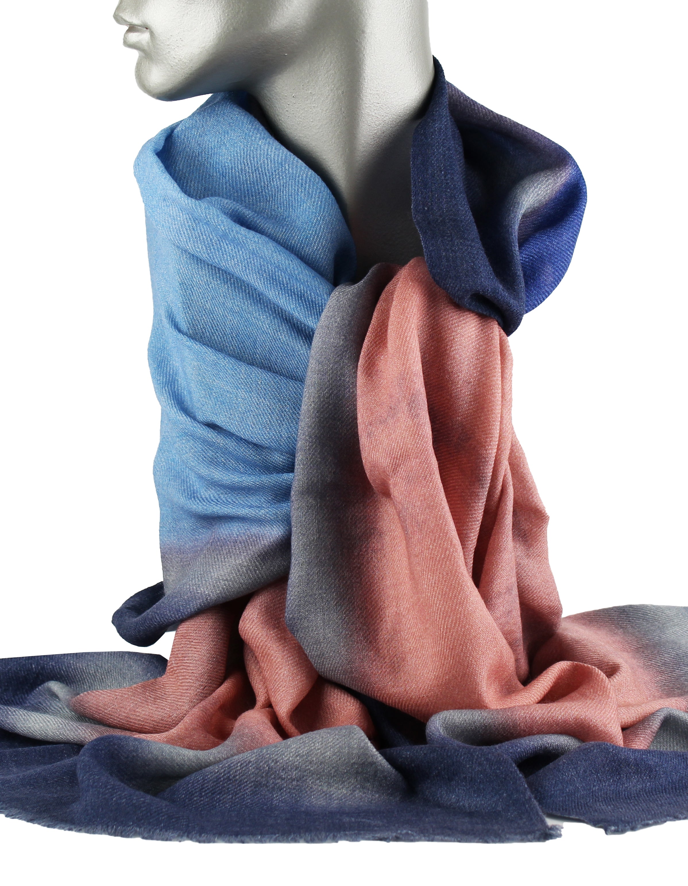 Tørklæde - 100% uld - Rose- Blues Petite - 33347