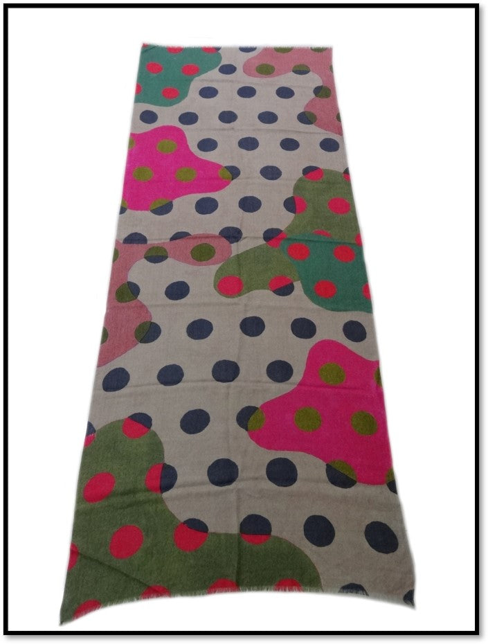 Schal - Wolle/Seide - Style Dot Digitaldruck - 44079B