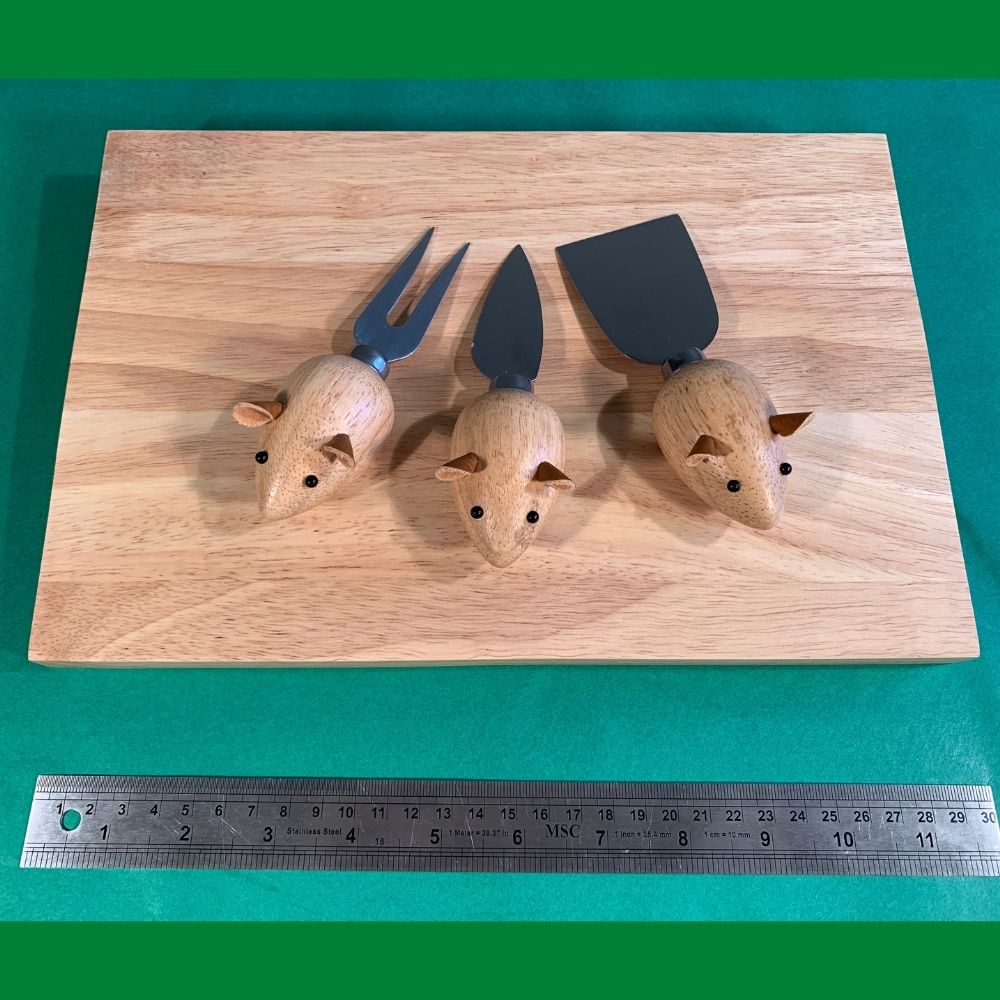 🐭 Kikkerland Käsemesser – Mäuse (3er-Set)