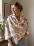 Aperitif Sjaler – Botanic Harmony Seidenschal – 100 % Seide – zartes Blattmuster