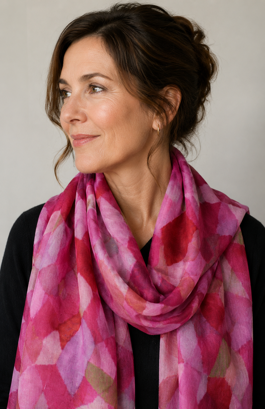 Tørklæde - Aperitif Sjaler -100% silke - Baby Pink - 22156B