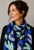 Scarf - Aperitif Shawls - 100% silk - Handi-Abs Acqua - 22130-B
