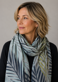 Tørklæde - 100% silke - Bungalow Palm Green - 22131-01