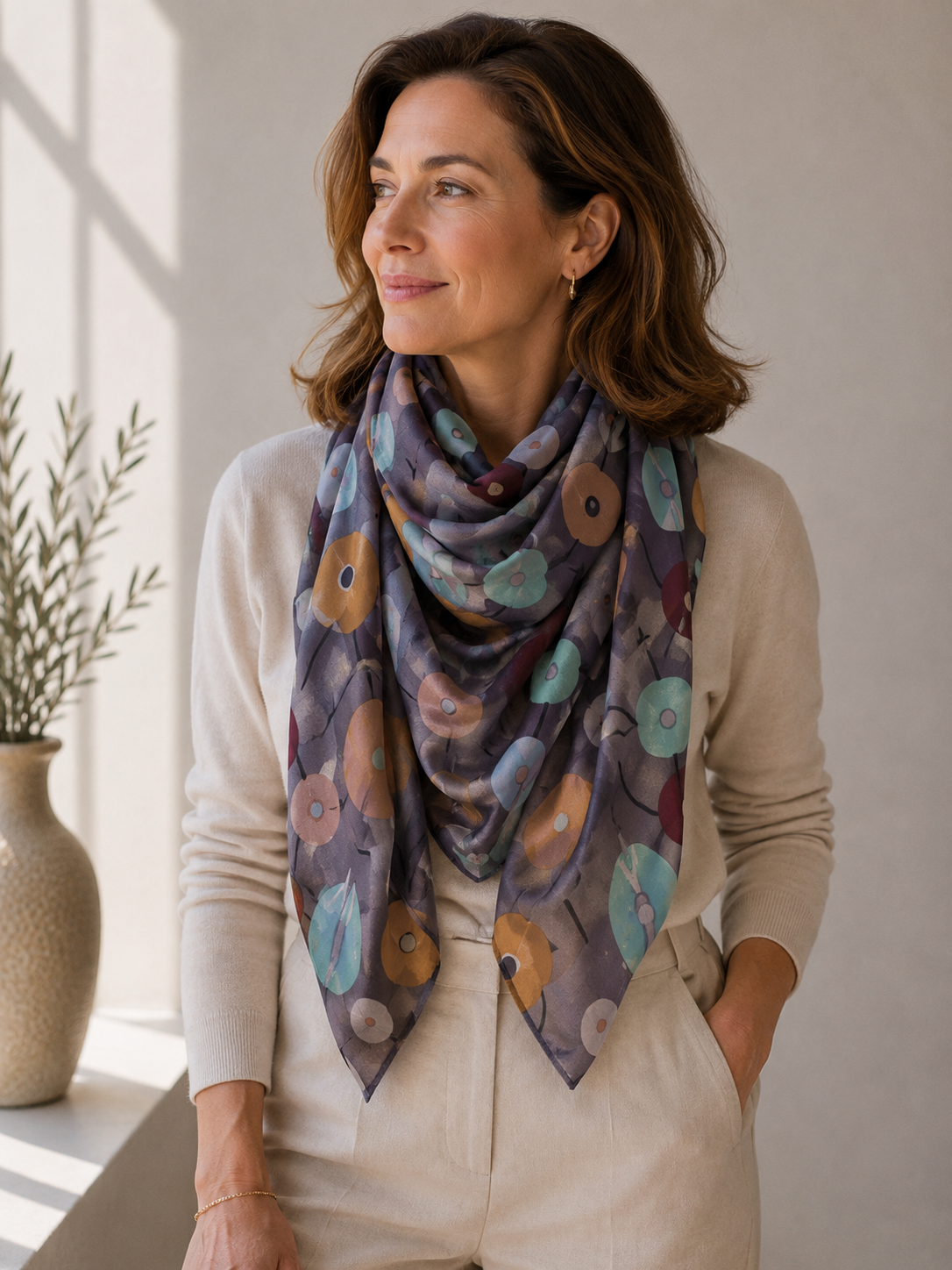 Scarf - 100% silk - 22106B