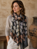 Scarf - 100% silk - Scallop Rose - 22068A