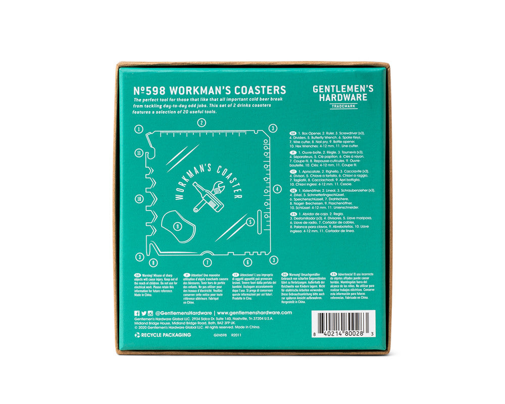 Coaster og multi-tools - Sæt med to stk. - Gentlemen´s Hardware
