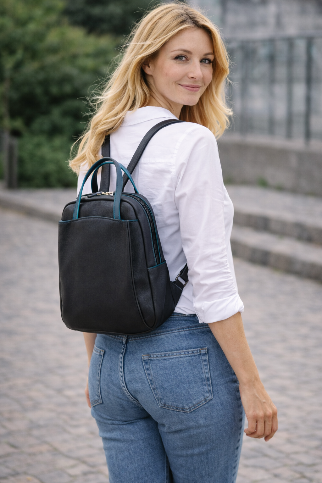 Mywalit Verona Rucksack – eleganter Lederrucksack in italienischem Design – Stil 1964