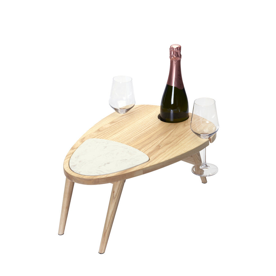 Legnoart SCENARIO Picnicbord i ask m. marmor indsats
