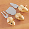 🐭 Kikkerland Cheese Knives – Mice (sæt med 3)