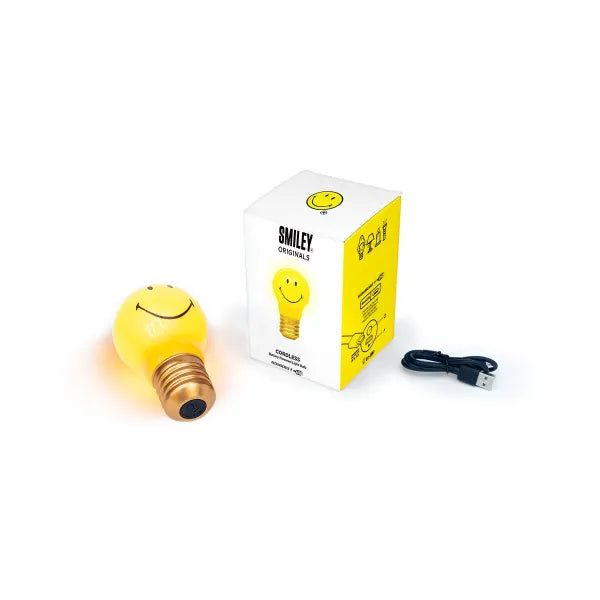 Smiley - Opladelig glødelampe - SuckUK