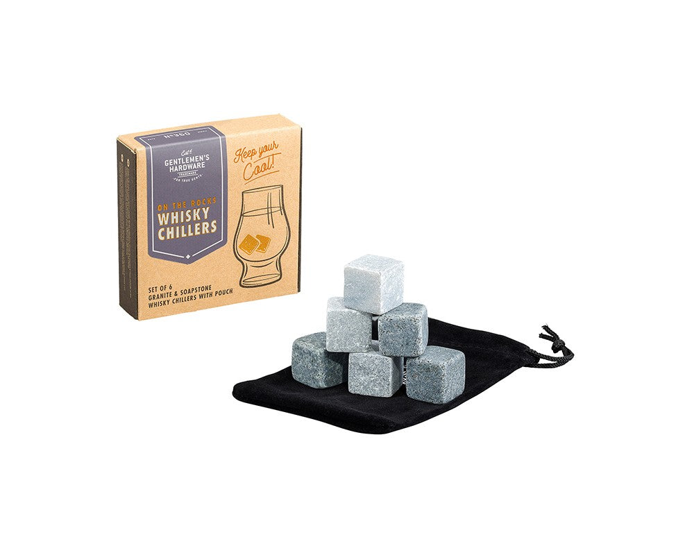 Isterninger i granit sten - On the rocks - Sæt á 6 stk. - Gentlemens Hardware