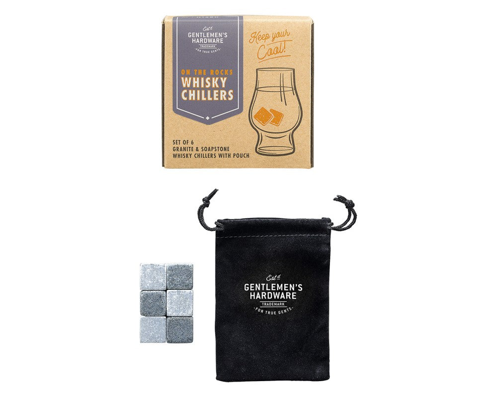 Isterninger i granit sten - On the rocks - Sæt á 6 stk. - Gentlemens Hardware