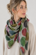 Scarf - 100% Wool - Circle colour - 33082