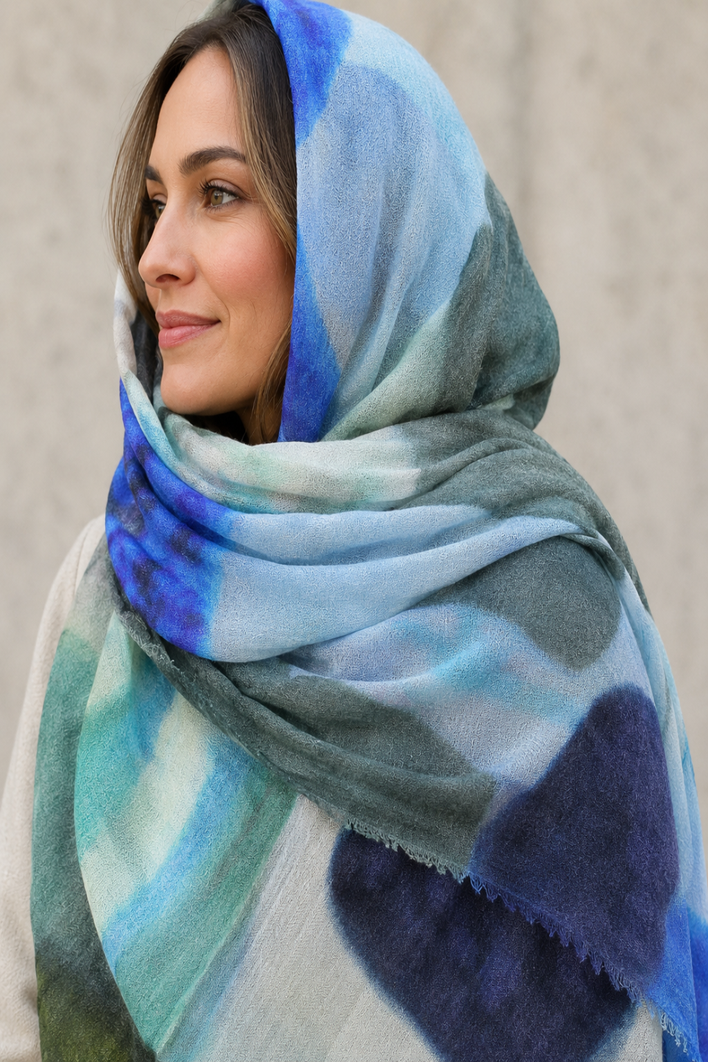 Scarf - 100% wool - Patchy