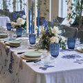 Tischdecke - Koustrup & co. - Blue Flower Garden - 145x220cm - 100% Leinen - Design Jim Lyngvild