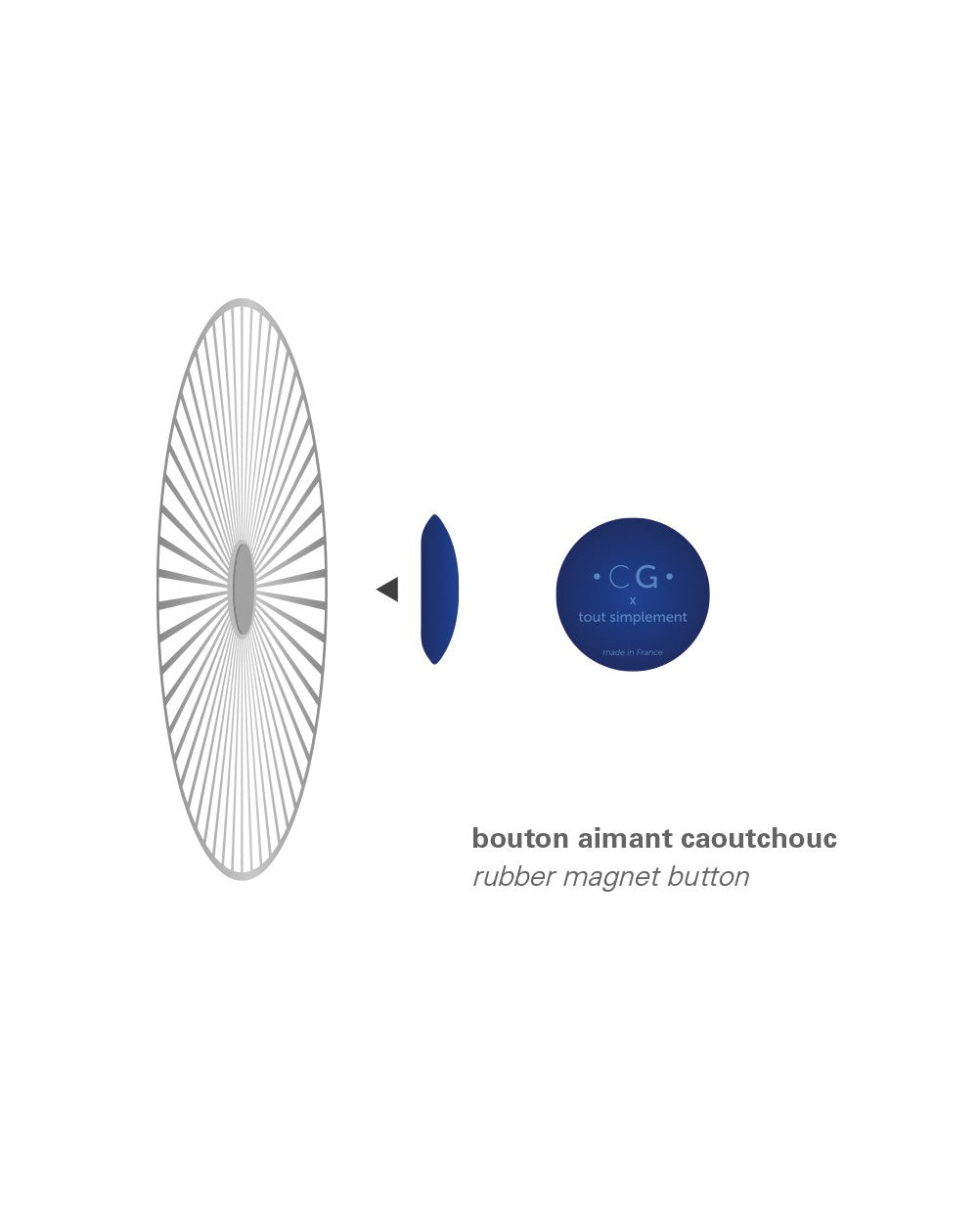 Magnetic brooch - Solar - large