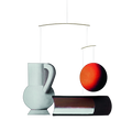 Flensted Mobiles - Lundstrøm 1932 - Re-Design von Stillleben mit weißer Kanne, Orange und Buch