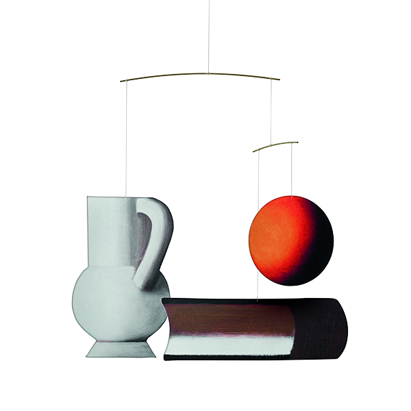 Flensted Mobiles - Lundstrøm 1932 - Re-design of still life with white jug, orange and book