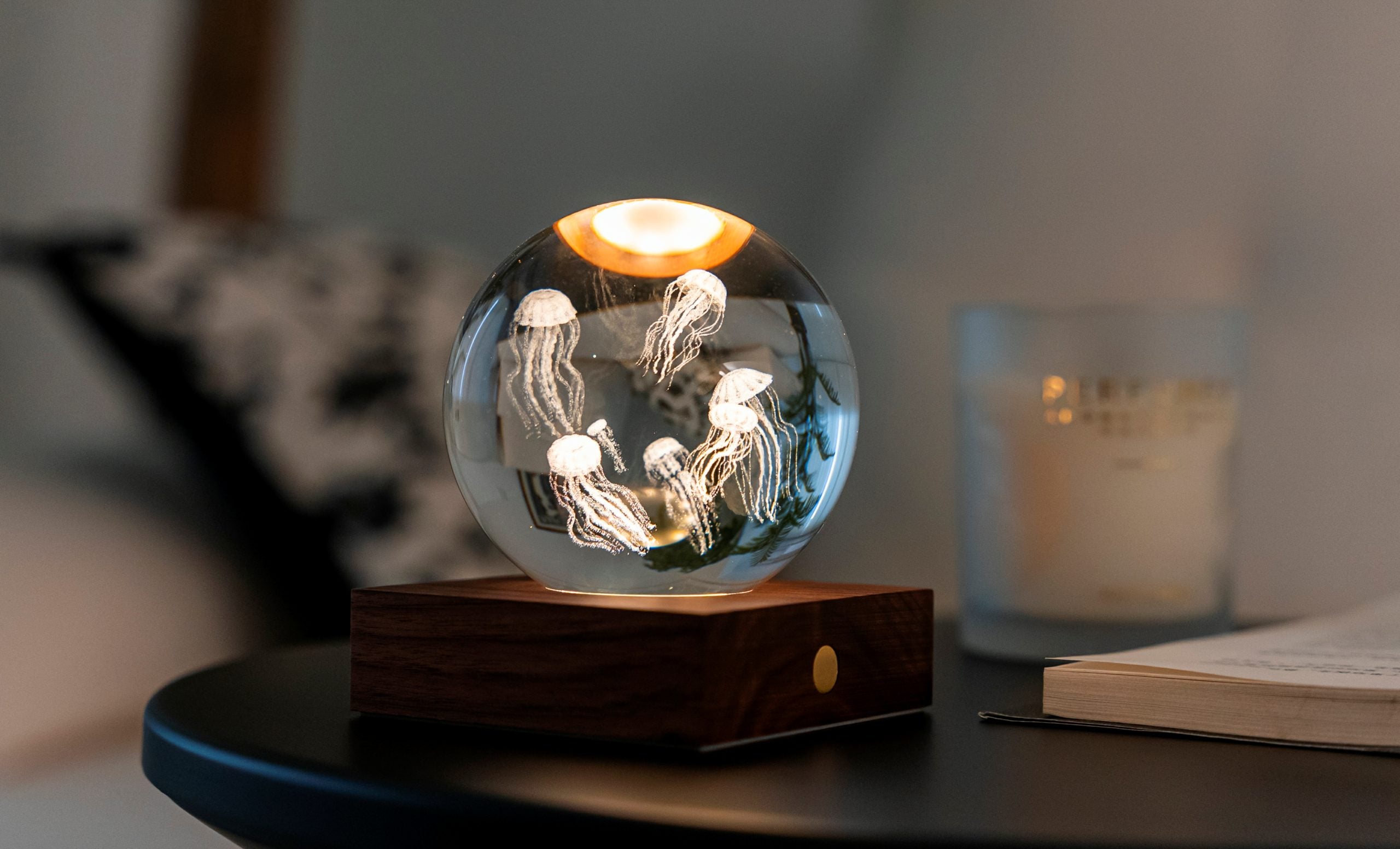 Gingko Design - Amber Crystal Light – Decorative LED Crystal Lamp