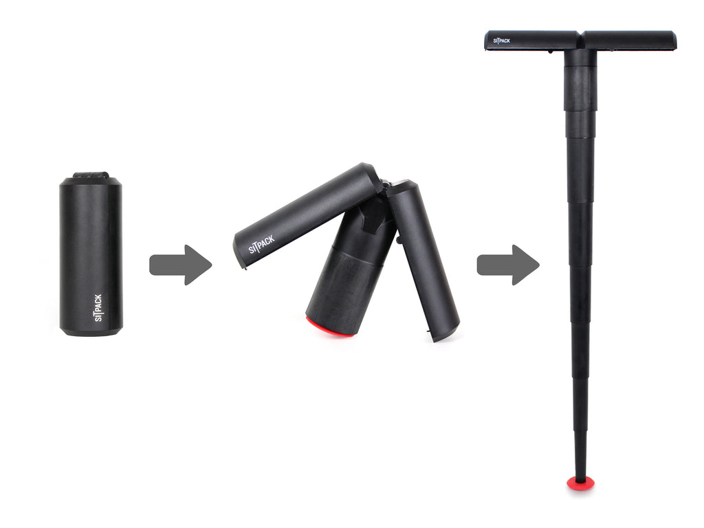 SitPack 2.0 - Folde ud stol med 1 ben - 500g (incl. bærestrop m.m.)