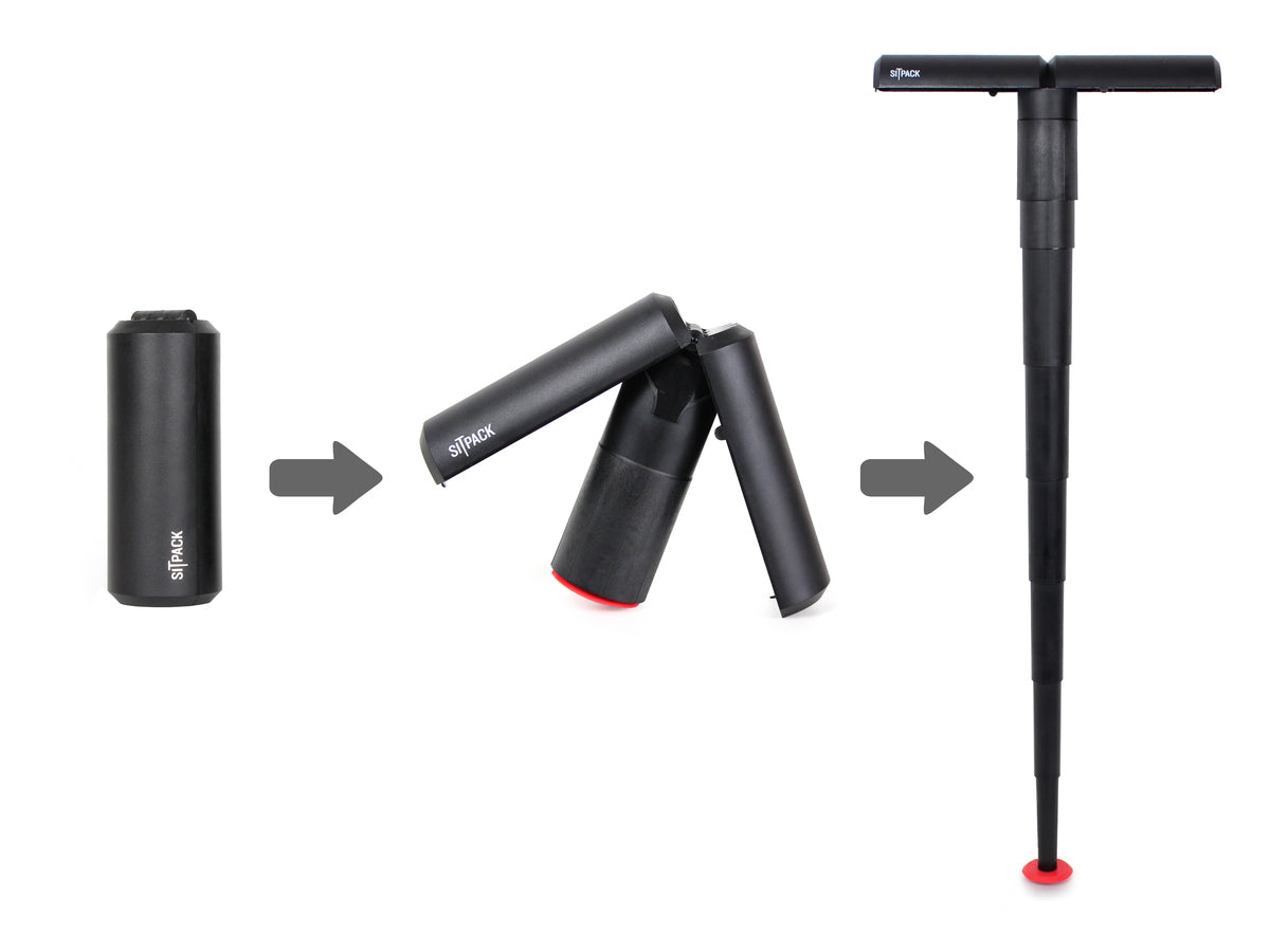 SitPack 2.0 - Folde ud stol med 1 ben - 500g (incl. bærestrop m.m.)