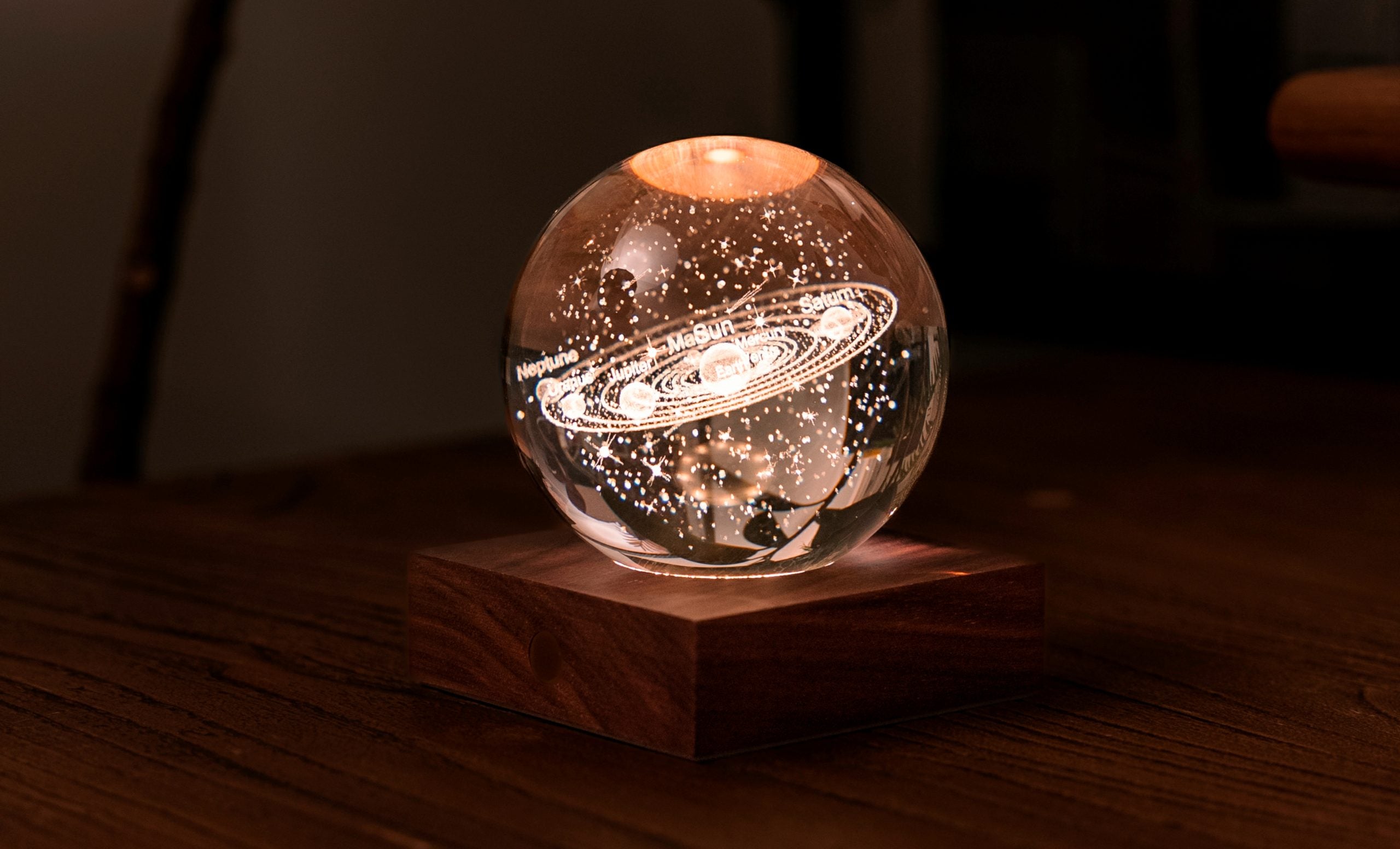Gingko Design - Amber Crystal Light – Decorative LED Crystal Lamp