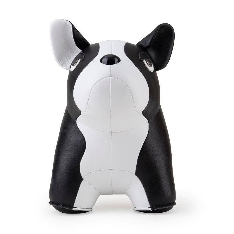 Züny -  Fransk Bulldog - Dørstopper - 2 kg - sort-hvid