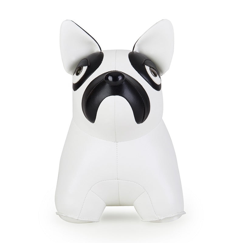 Züny -  Fransk Bulldog - Dørstopper - 2 kg - hvid