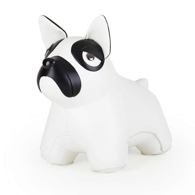 Züny -  Fransk Bulldog - Dørstopper - 2 kg - hvid