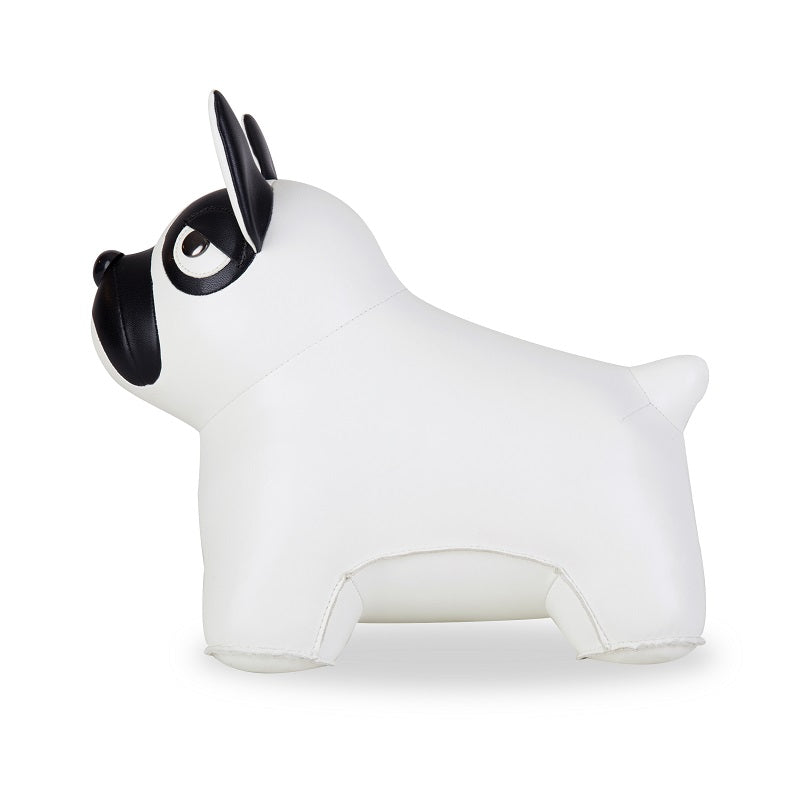 Züny -  Fransk Bulldog - Dørstopper - 2 kg - hvid