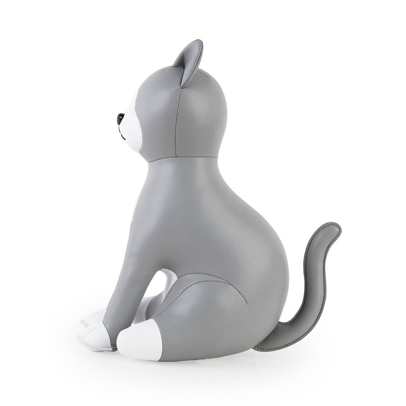 Zuny - Katze Tuxedo - Buchstütze - Grau - 1 kg